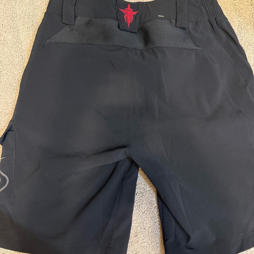 Black Athletic Shorts with Technical Fabric
